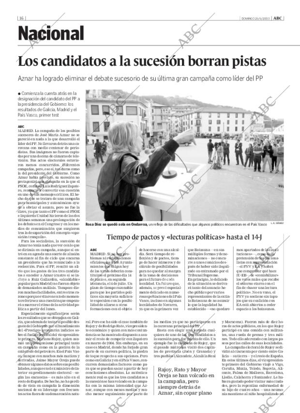 ABC MADRID 25-05-2003 página 16
