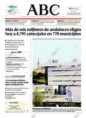 ABC SEVILLA 25-05-2003 página 1
