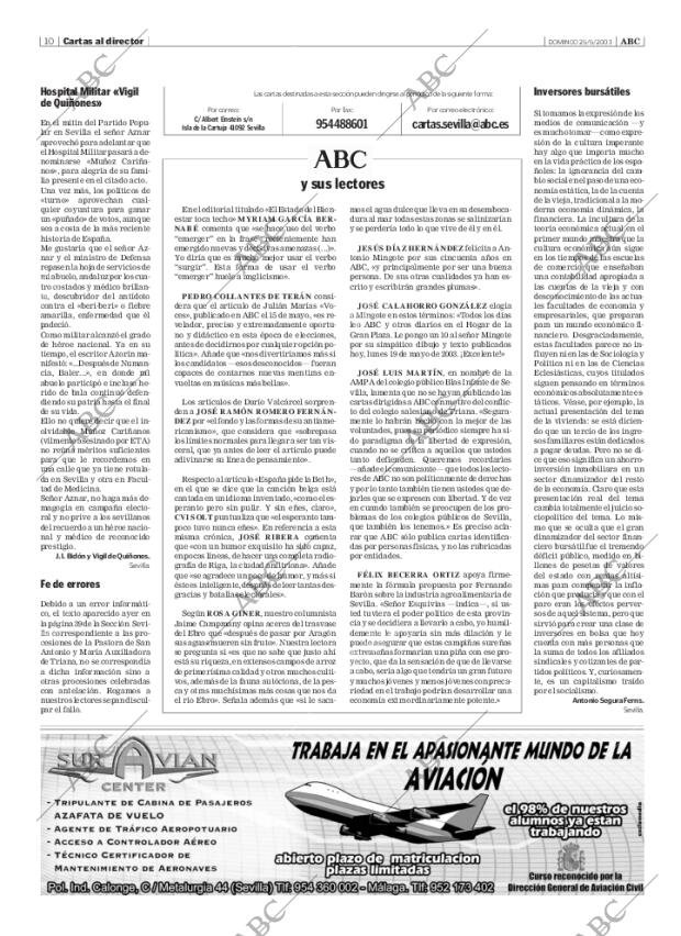 ABC SEVILLA 25-05-2003 página 10