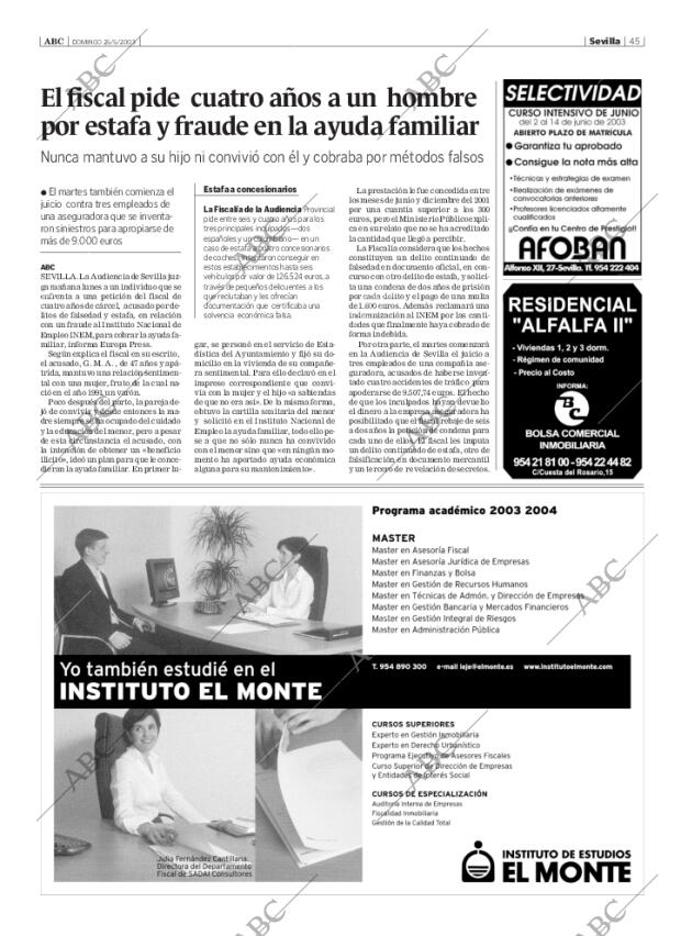 ABC SEVILLA 25-05-2003 página 45