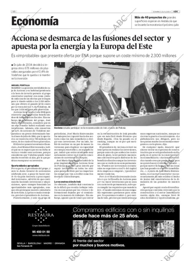 ABC SEVILLA 25-05-2003 página 98