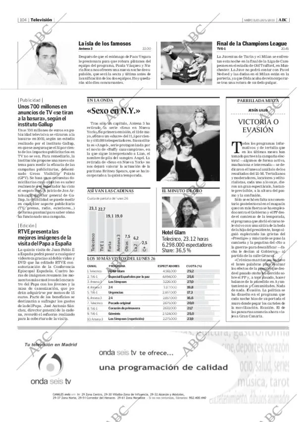 ABC MADRID 28-05-2003 página 104