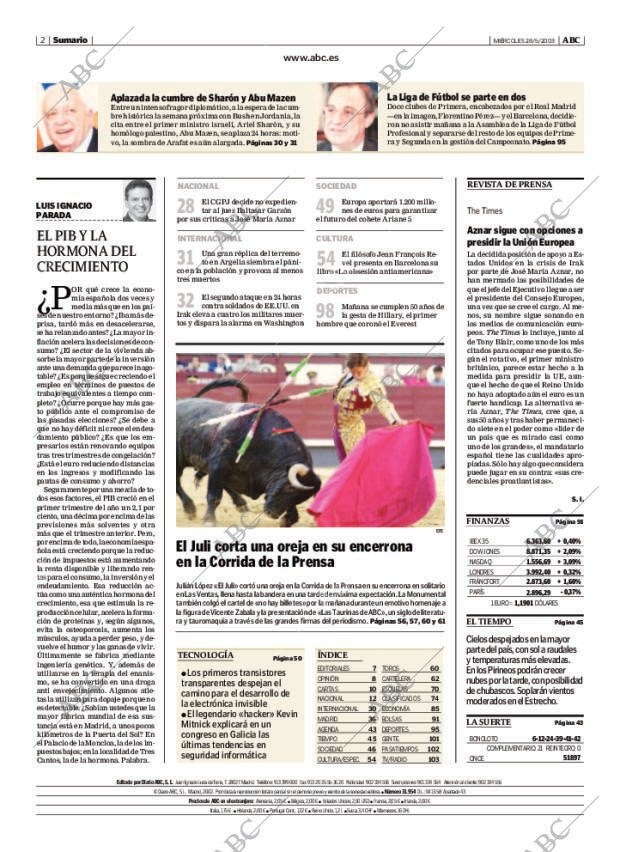 ABC MADRID 28-05-2003 página 2