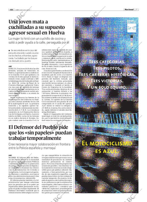 ABC MADRID 28-05-2003 página 27