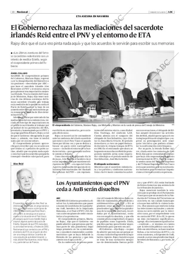 ABC MADRID 31-05-2003 página 18