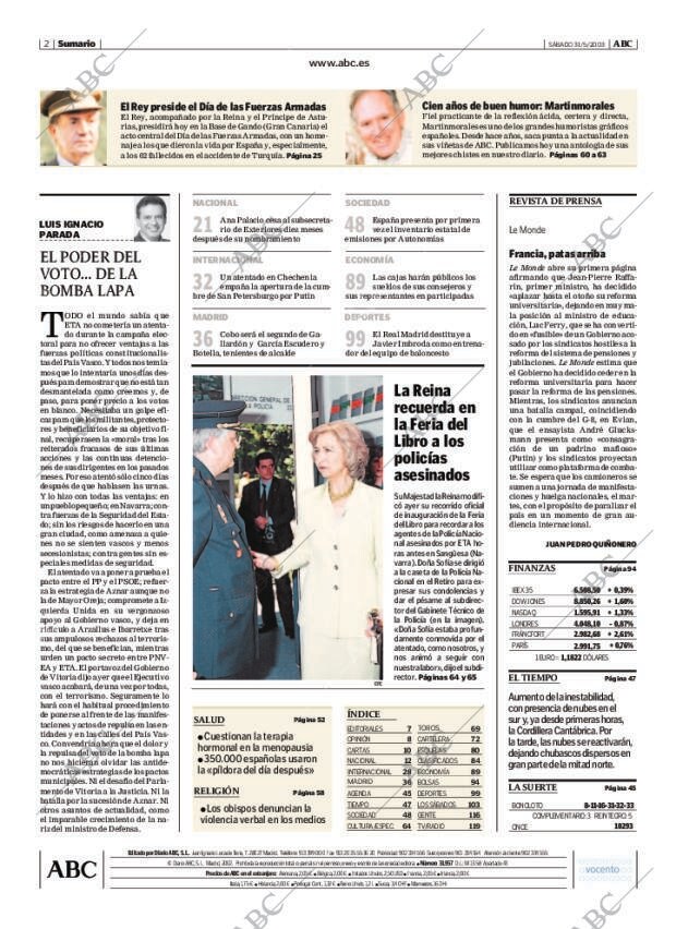 ABC MADRID 31-05-2003 página 2