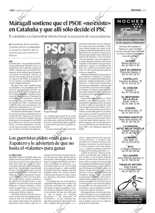 ABC MADRID 31-05-2003 página 23