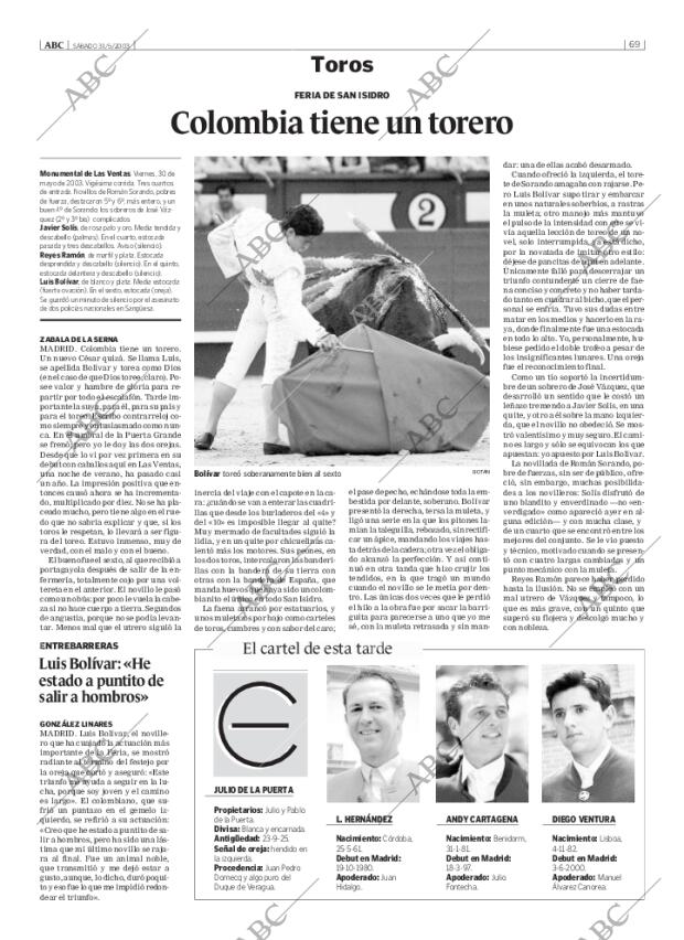 ABC MADRID 31-05-2003 página 69