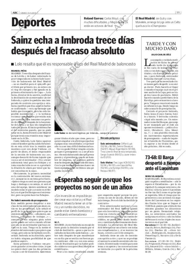 ABC MADRID 31-05-2003 página 99