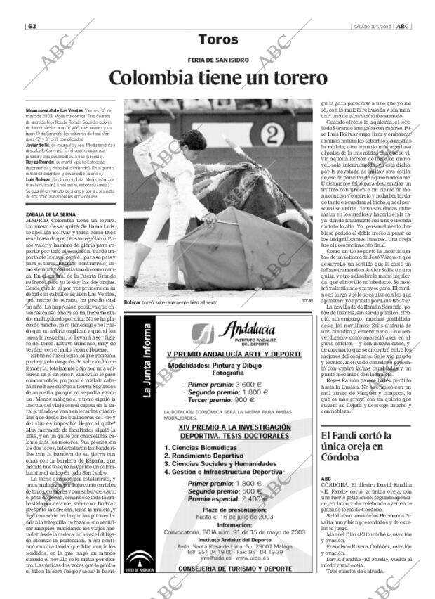 ABC SEVILLA 31-05-2003 página 62