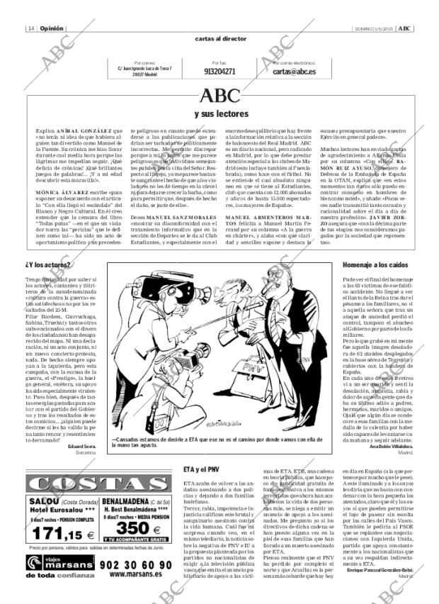 ABC MADRID 01-06-2003 página 14