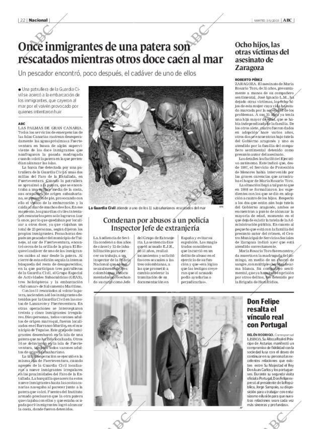 ABC MADRID 03-06-2003 página 22
