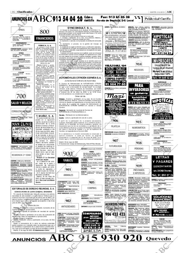 ABC MADRID 03-06-2003 página 86