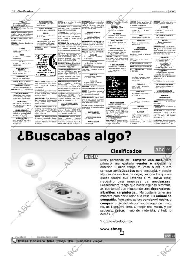 ABC SEVILLA 03-06-2003 página 74