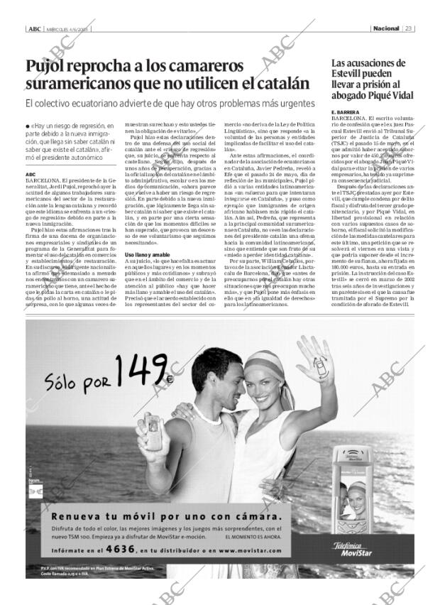 ABC MADRID 04-06-2003 página 23