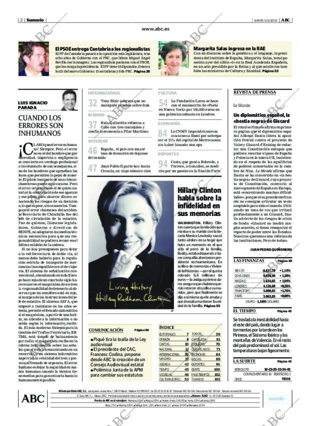 ABC MADRID 05-06-2003 página 2