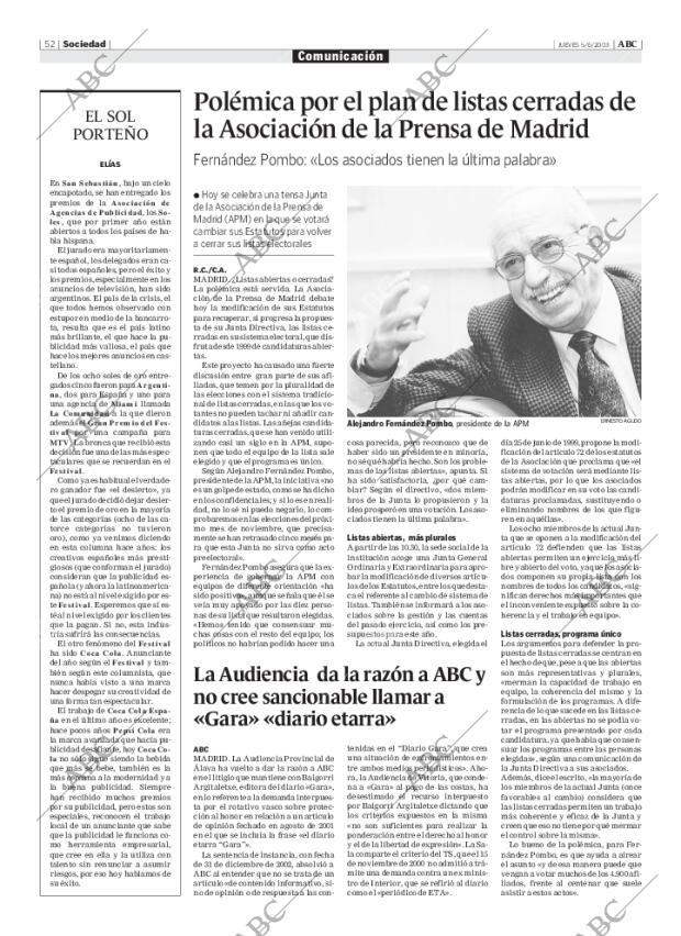 ABC MADRID 05-06-2003 página 52