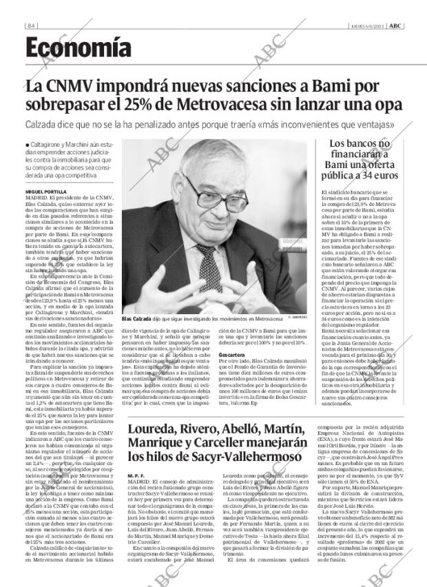 ABC MADRID 05-06-2003 página 84