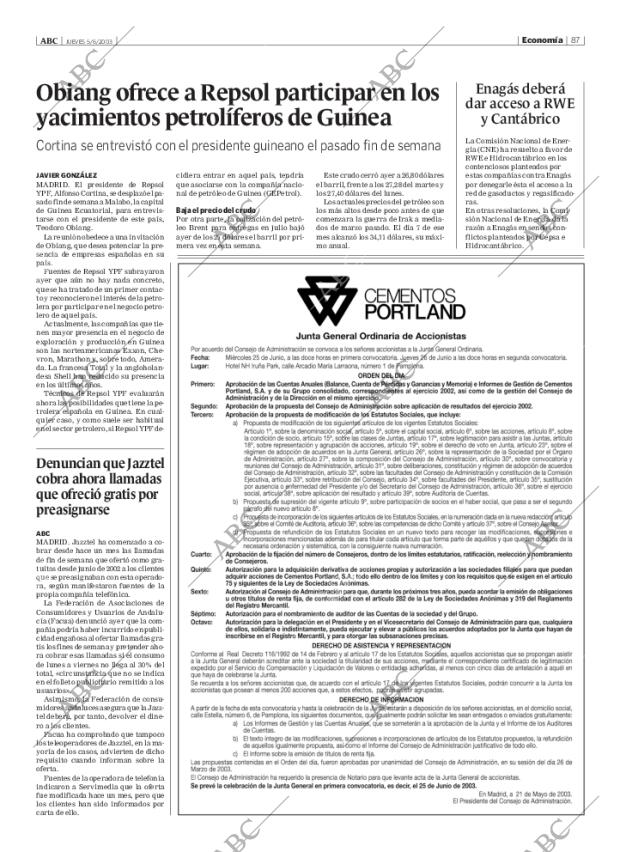 ABC MADRID 05-06-2003 página 87