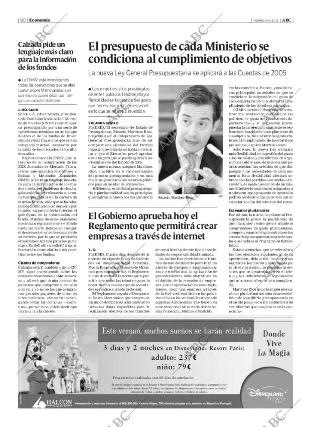 ABC MADRID 06-06-2003 página 90