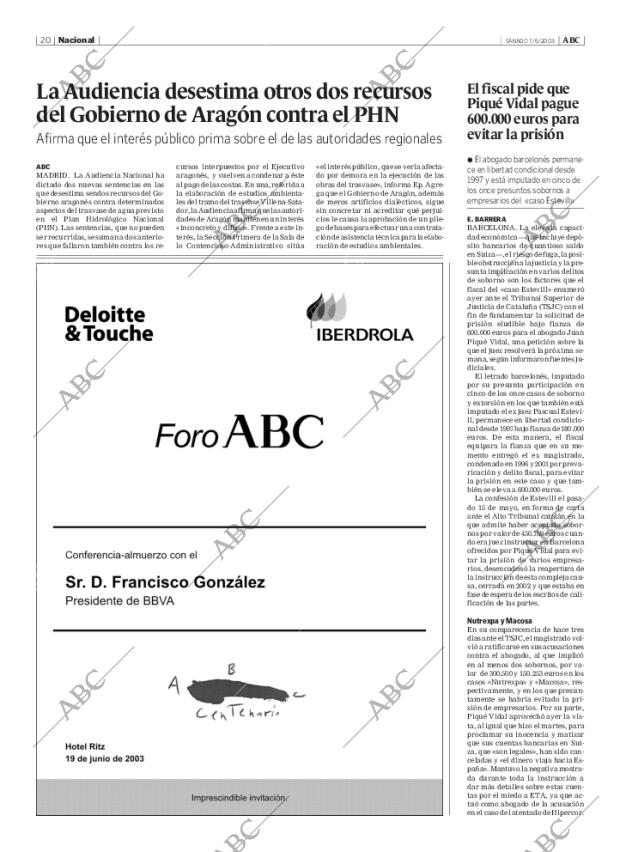 ABC MADRID 07-06-2003 página 20