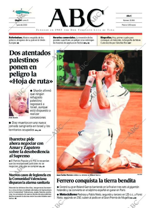 ABC MADRID 09-06-2003 página 1