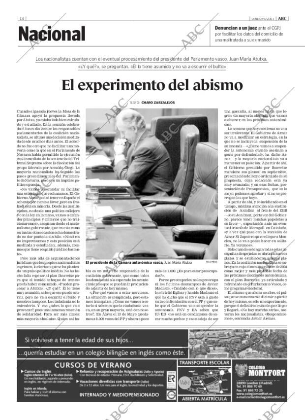 ABC MADRID 09-06-2003 página 13