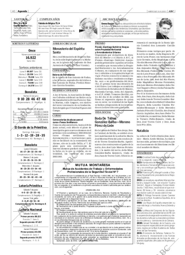 ABC SEVILLA 11-06-2003 página 40