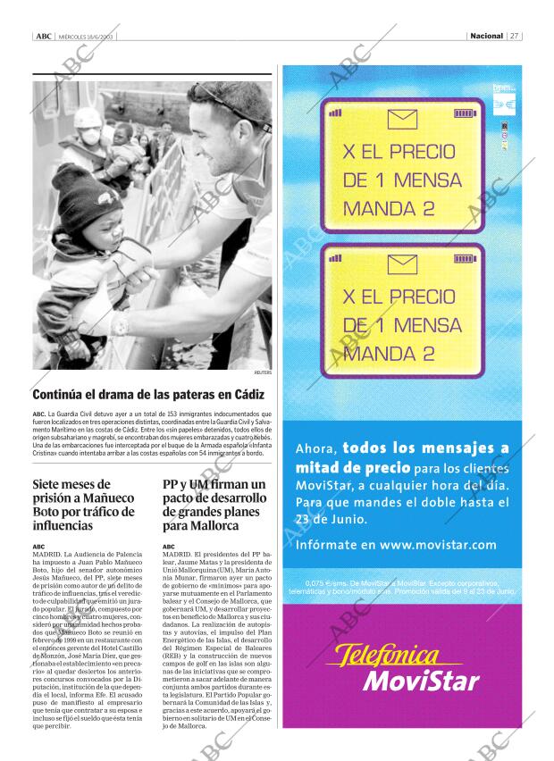 ABC MADRID 18-06-2003 página 27