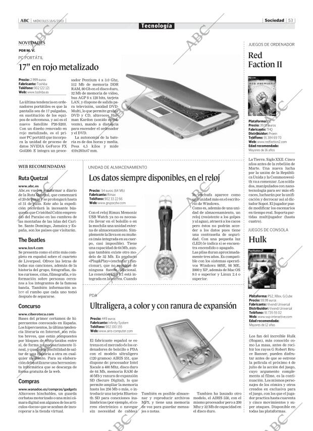 ABC MADRID 18-06-2003 página 53