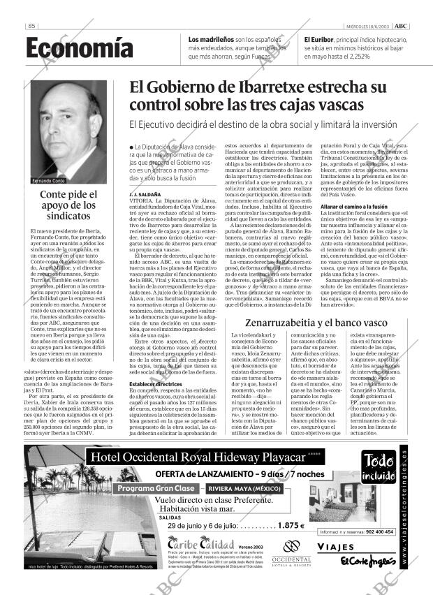 ABC MADRID 18-06-2003 página 85