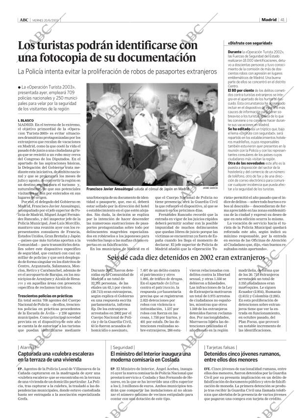 ABC MADRID 20-06-2003 página 41