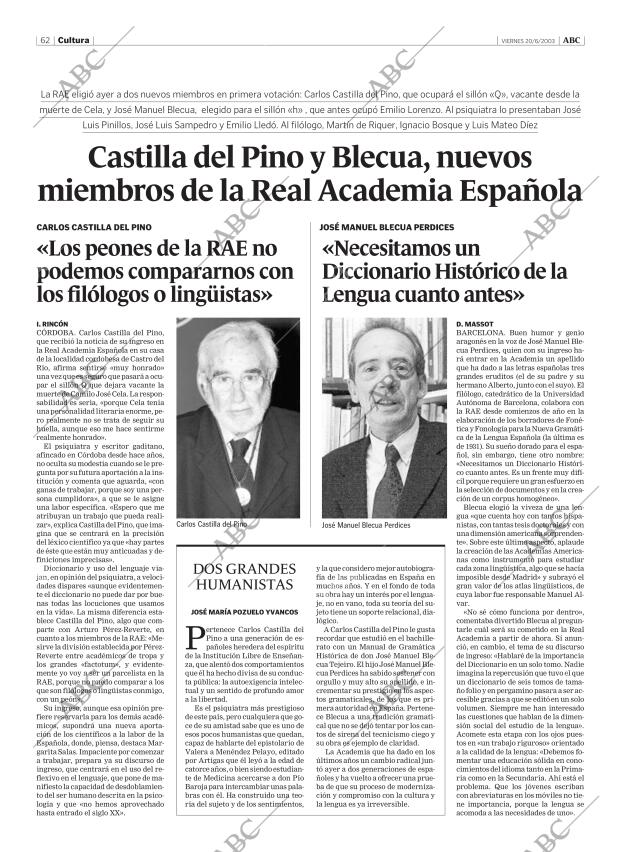 ABC MADRID 20-06-2003 página 62