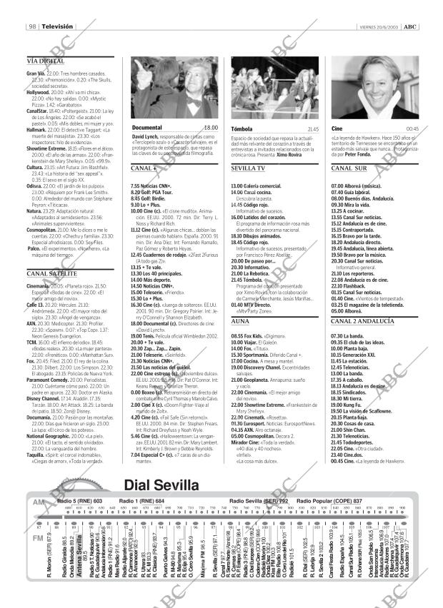ABC SEVILLA 20-06-2003 página 98