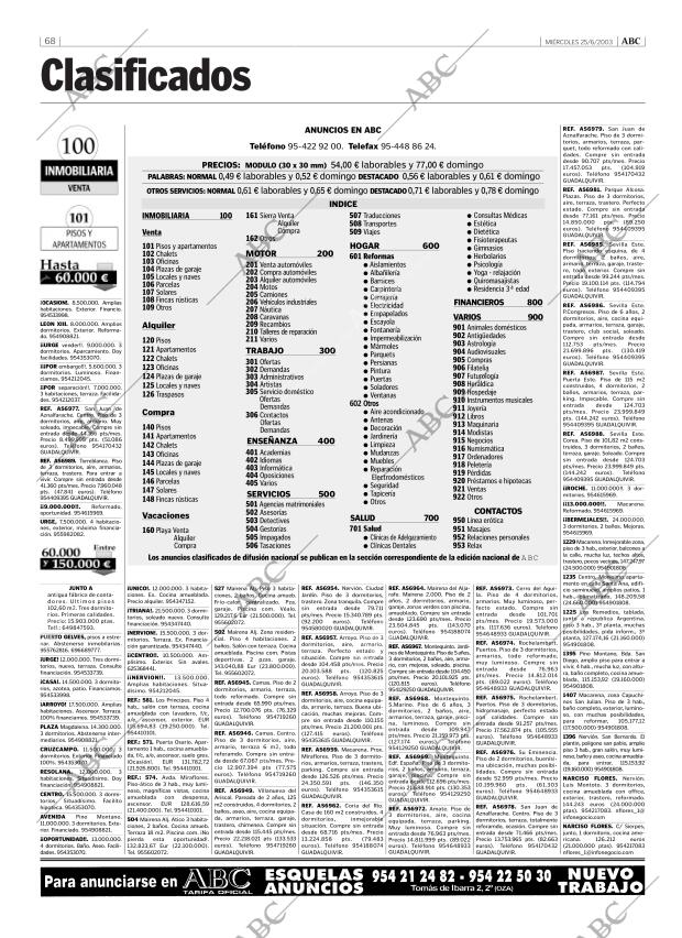 ABC SEVILLA 25-06-2003 página 68
