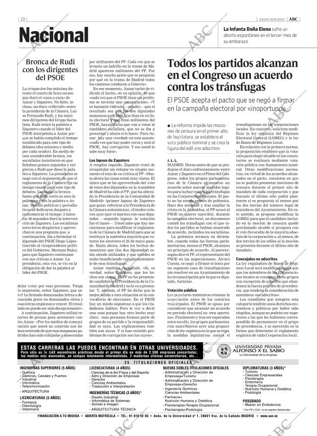 ABC MADRID 26-06-2003 página 13