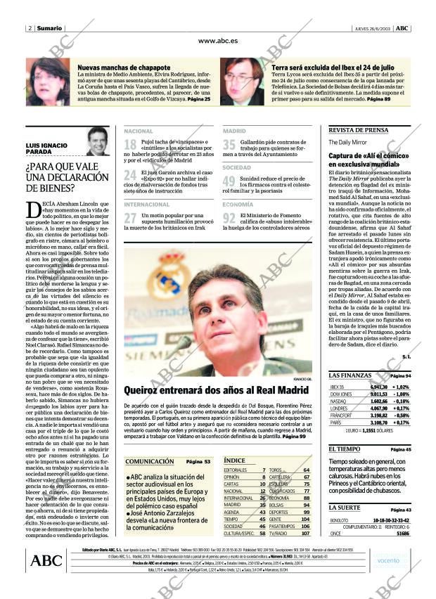 ABC MADRID 26-06-2003 página 2