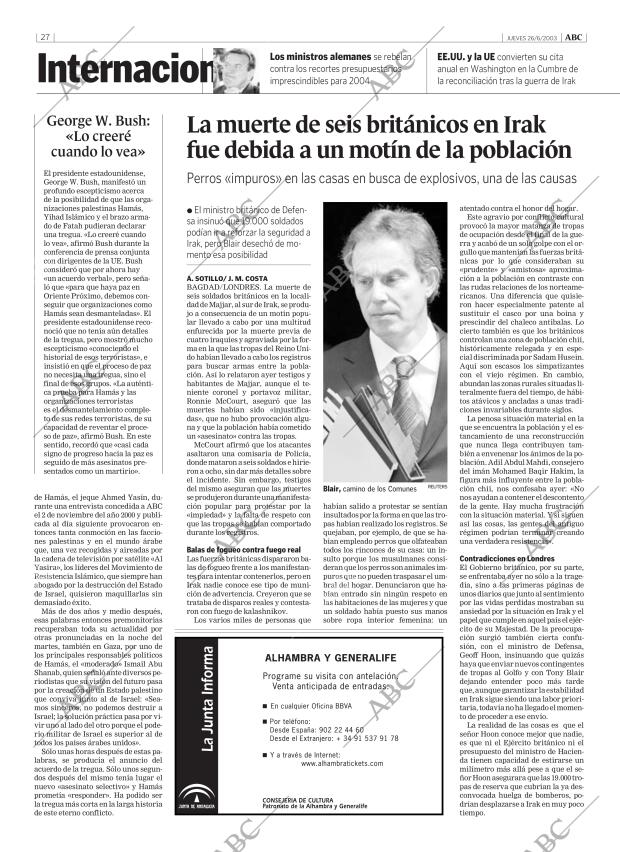 ABC MADRID 26-06-2003 página 27