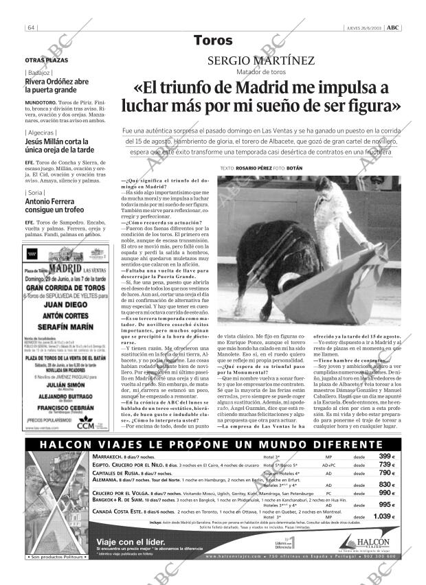 ABC MADRID 26-06-2003 página 64
