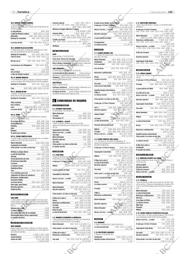ABC MADRID 26-06-2003 página 70