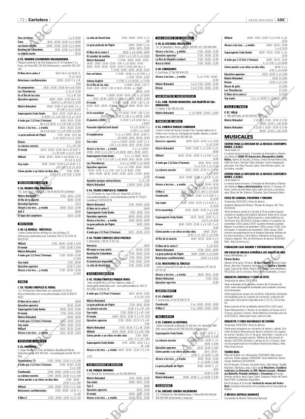 ABC MADRID 26-06-2003 página 72