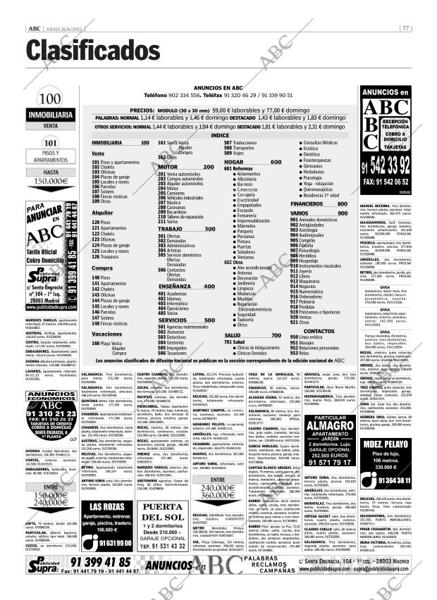 ABC MADRID 26-06-2003 página 77
