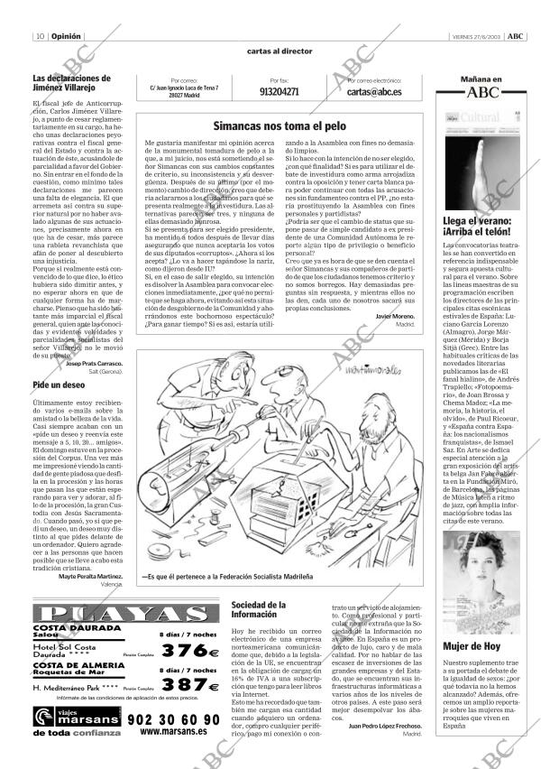 ABC MADRID 27-06-2003 página 10