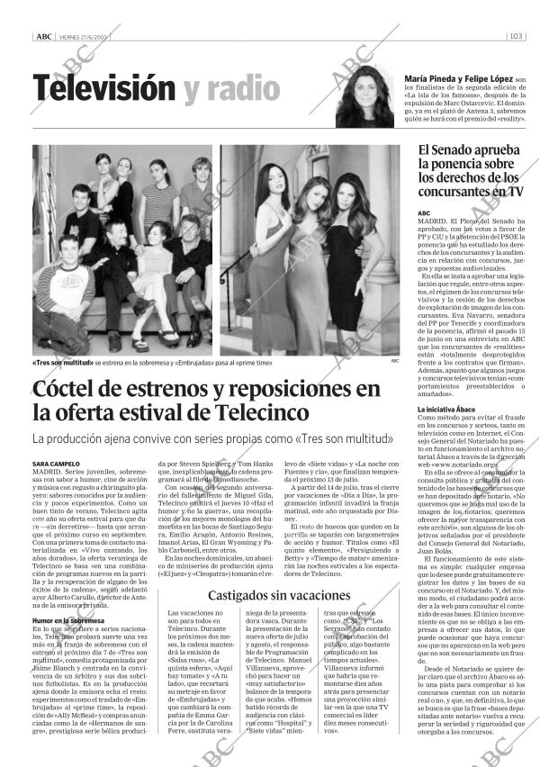 ABC MADRID 27-06-2003 página 103