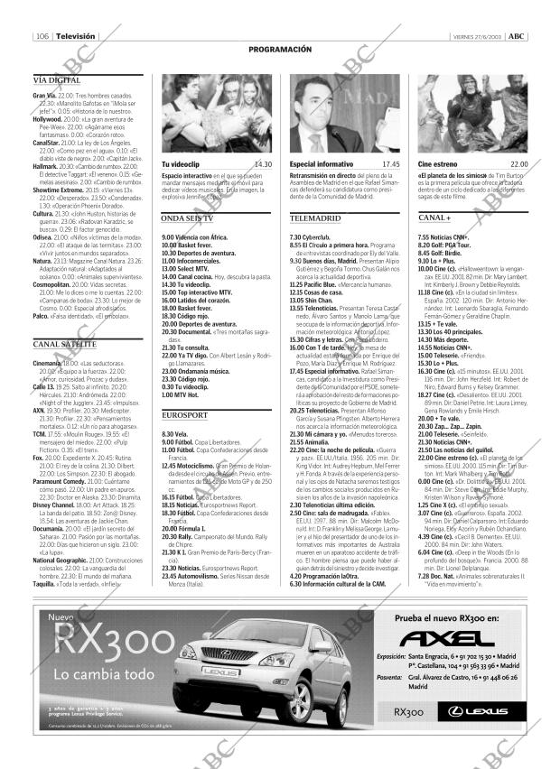 ABC MADRID 27-06-2003 página 106