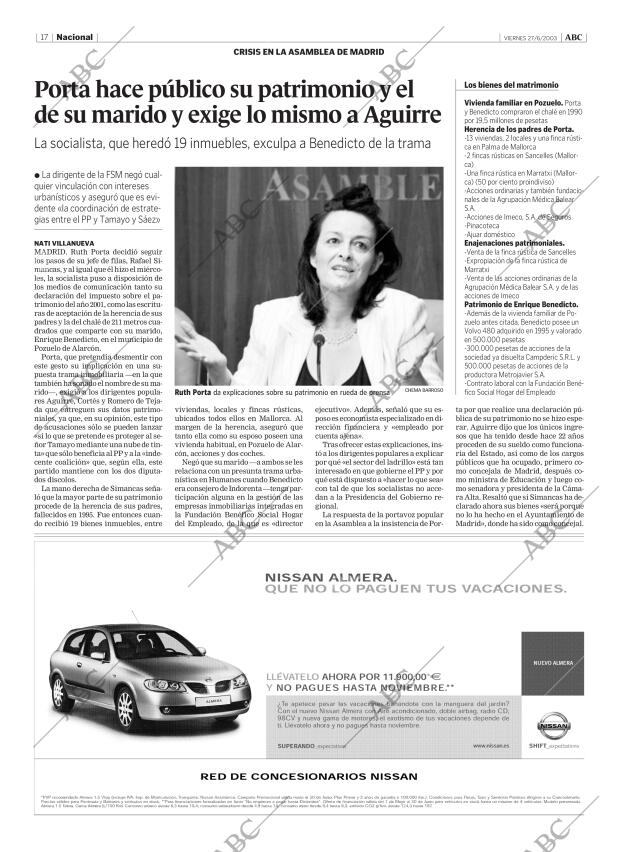 ABC MADRID 27-06-2003 página 17