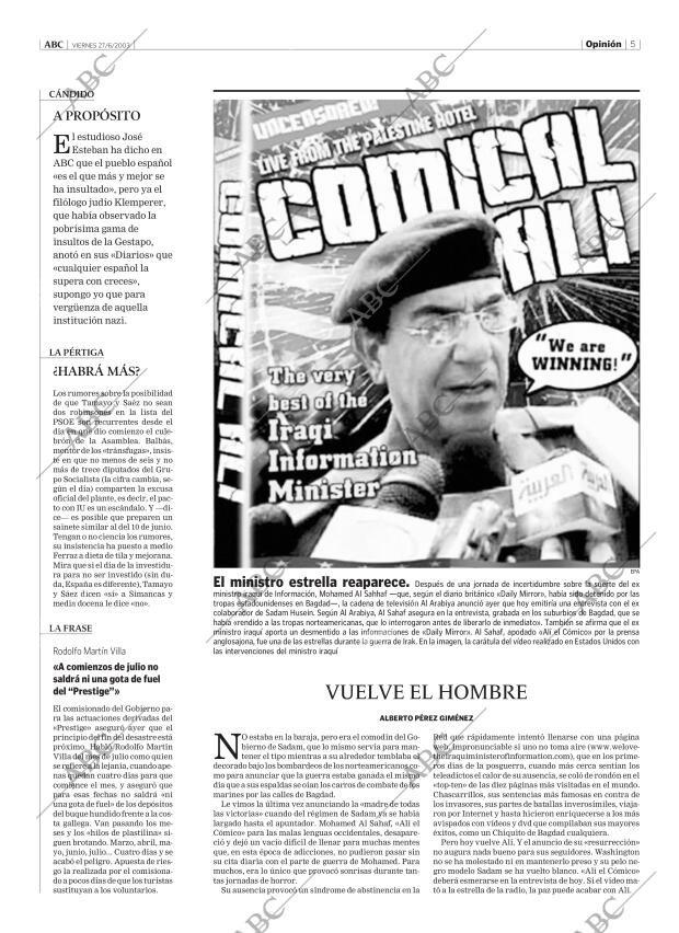 ABC MADRID 27-06-2003 página 5