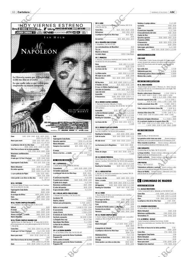 ABC MADRID 27-06-2003 página 68