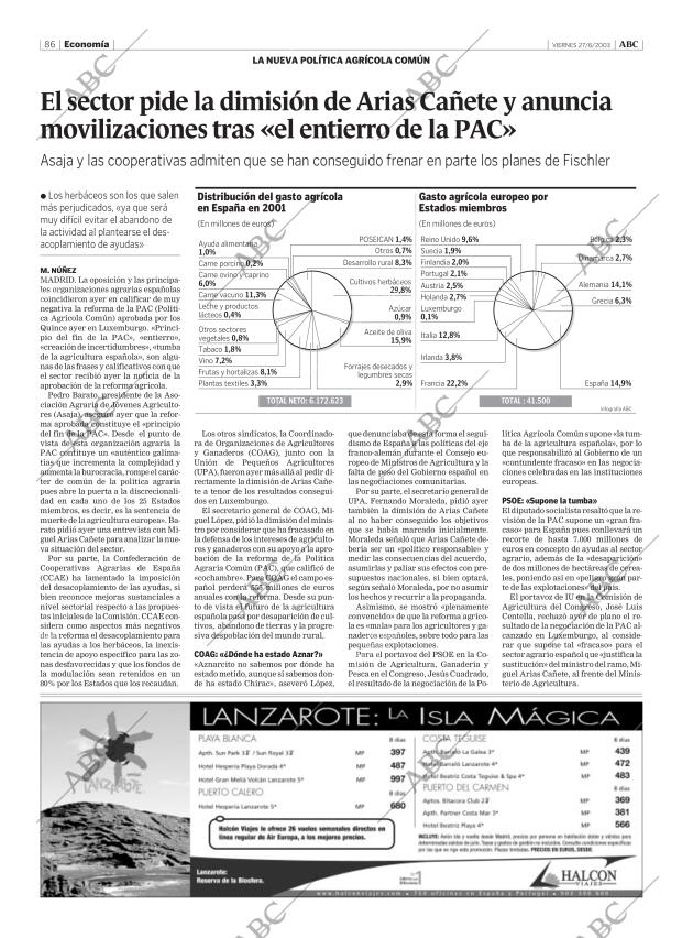 ABC MADRID 27-06-2003 página 86