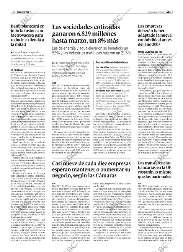 ABC MADRID 27-06-2003 página 90